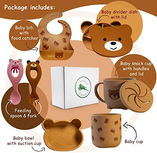 Silicone Baby Feeding Set 7 Piece for 6 Months