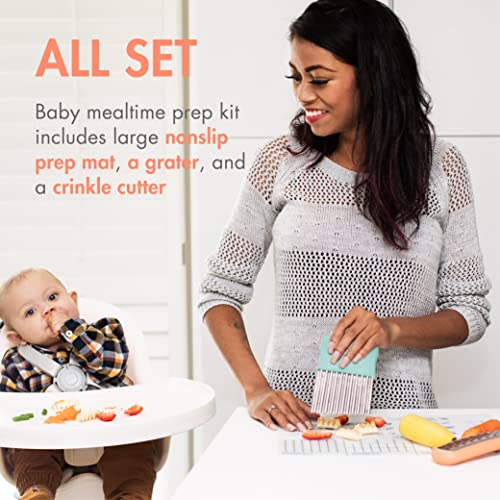 Boon DIVVY Baby Food Prep Kit with Placemat Grater and Cutter