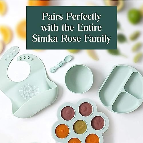 Simka Rose BPA Free Silicone Baby Plates for Self Feeding