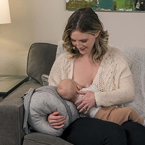 Boppy Anywhere Travel Nursing Pillow Soft Gray