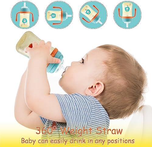 Nohlerlife Sippy Cup for Baby 6 Leak Proof 240ml BPA Free Green