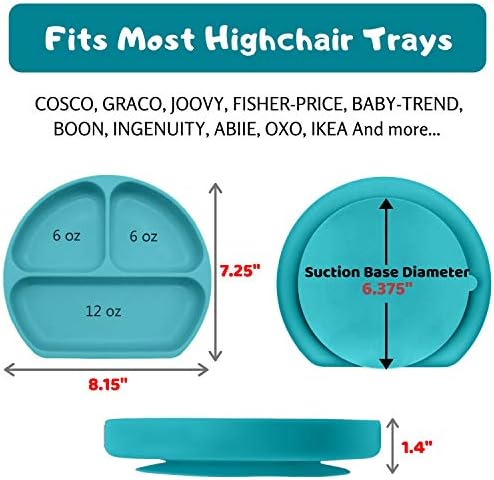 Silikong Suction Plate for Toddlers - Food Grade Safe