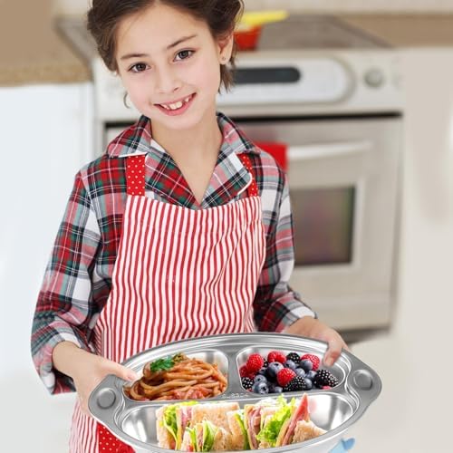 Mrs Chou Stainless Steel Suction Plates for Babies and Toddlers
