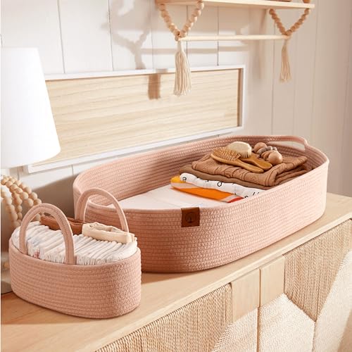 JJOO Baby Changing Basket with Diaper Caddy 1