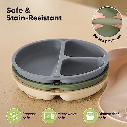 KeaBabies 2-Pack Suction Baby Bowls with Lids 1