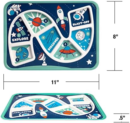 GSM Brands Kids Space Themed Dinner Plate