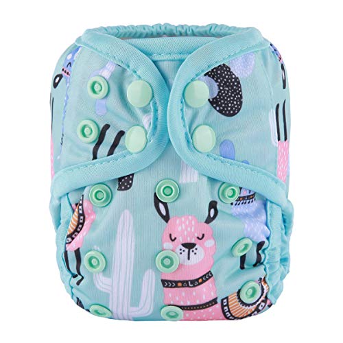 Sigzagor Newborn Baby Diaper Nappy Cover 8lbs-10lbs Blue Alpaca