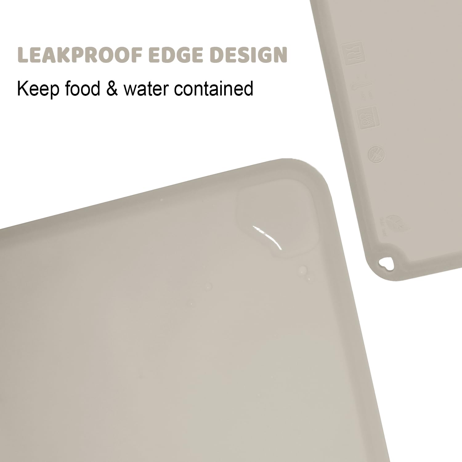 KVK Silicone Placemat 2 Pack Non-Slip Reusable for Toddlers