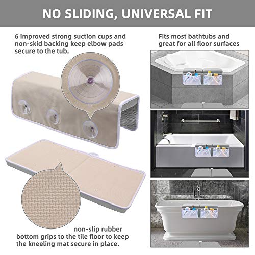 Yalumo Bath Kneeler with Elbow Rest and Pockets