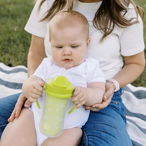 Dr Browns Milestones Insulated Sippy Cup 2-Pack Green Purple 10 oz