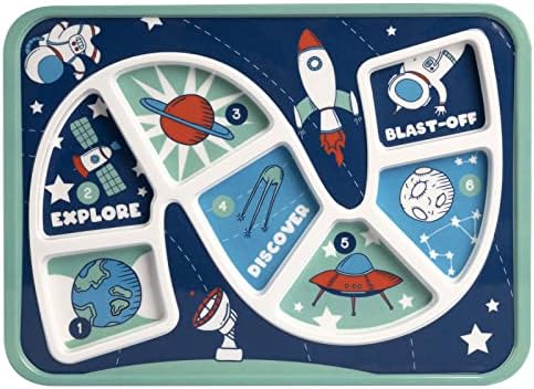 GSM Brands Kids Space Themed Dinner Plate