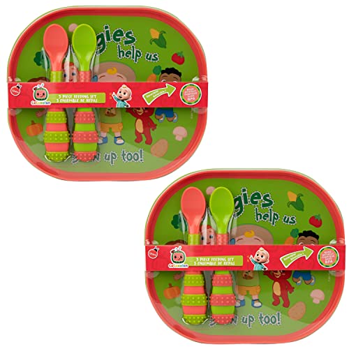 The First Years CoComelon Toddler Plates and Spoons Set