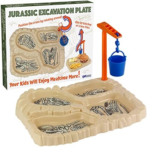 KidsFunwares T-Rex Excavation Plate for Kids