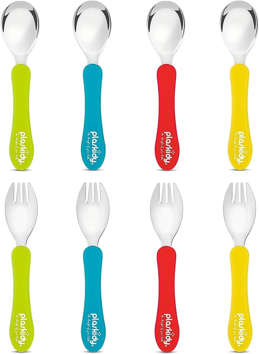 Toddler Silverware Set of 8 - BPA Free Dishwasher Safe