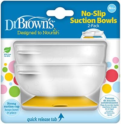 Dr Browns No-Slip Suction Bowl 2-Pack BPA Free