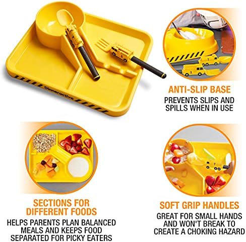 Dinneractive Kids Firefighter 3PC Dinnerware Set