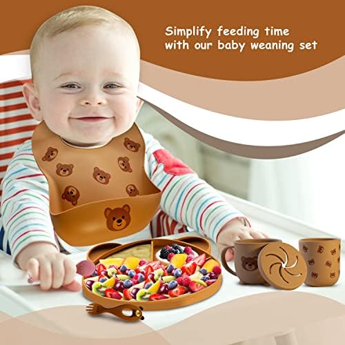 Silicone Baby Feeding Set 7 Piece for 6 Months
