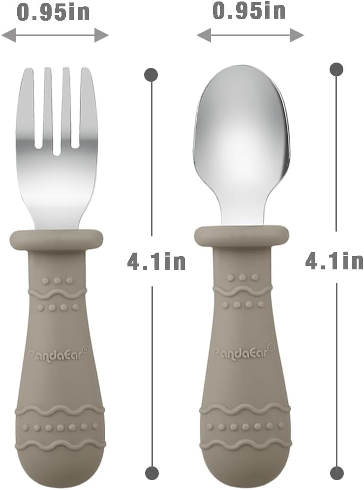 PandaEar Toddler Plates and Utensils Set 9PCS