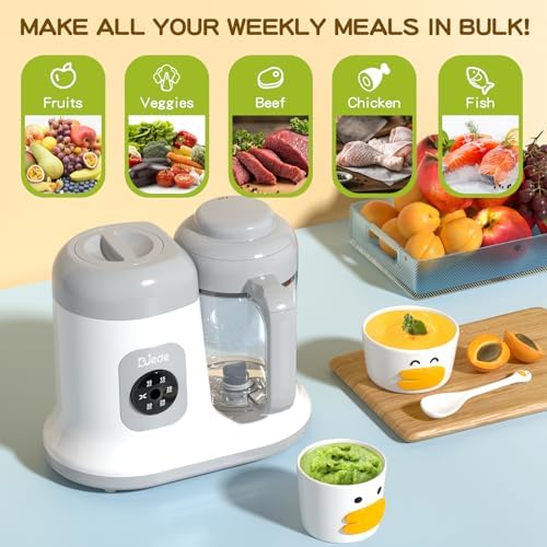 Duede Baby Food Maker One Button Control Steamer Puree Blender