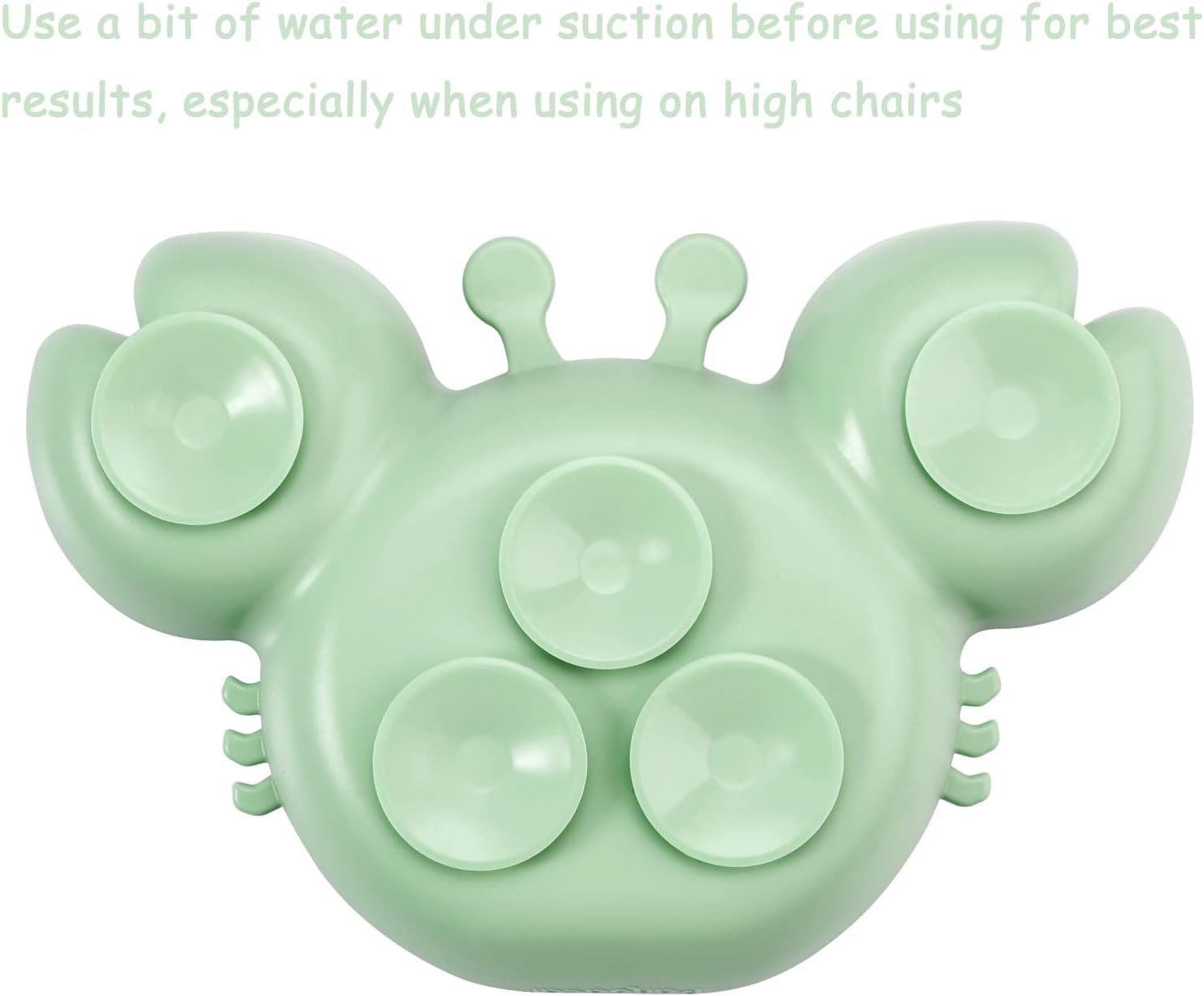 PandaEar 2 Pack Silicone Suction Plates Spoons for Baby