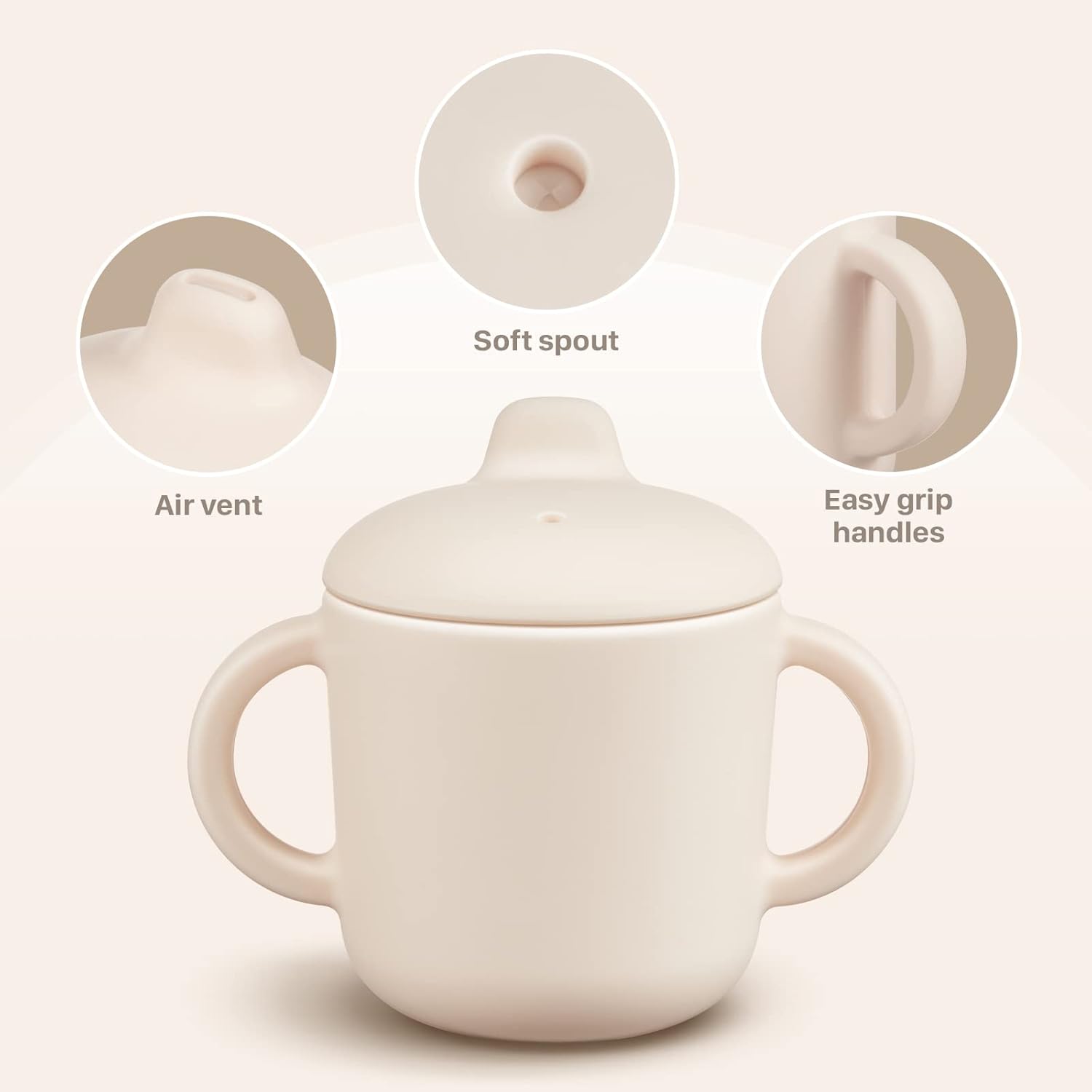 Catii Silicone Sippy Cup 5oz Leak Proof for Baby 6 Months