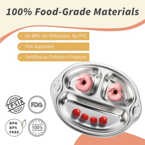MR CHOU Suction Toddler Plate Pink 1