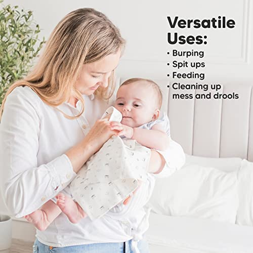 KeaBabies Organic Burp Cloths 6-Pack Neutrals