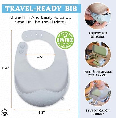 Palz and Pandy Travel Baby Feeding Set - 6 Piece Portable Toddler Supplies