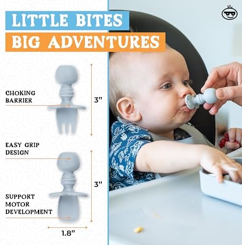 Palz and Pandy Travel Baby Feeding Set - 6 Piece Portable Toddler Supplies