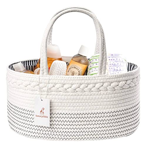 Luxury Little Diaper Caddy Organizer - White