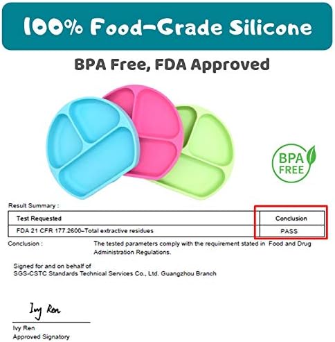 Silikong Suction Plate for Toddlers - Food Grade Safe