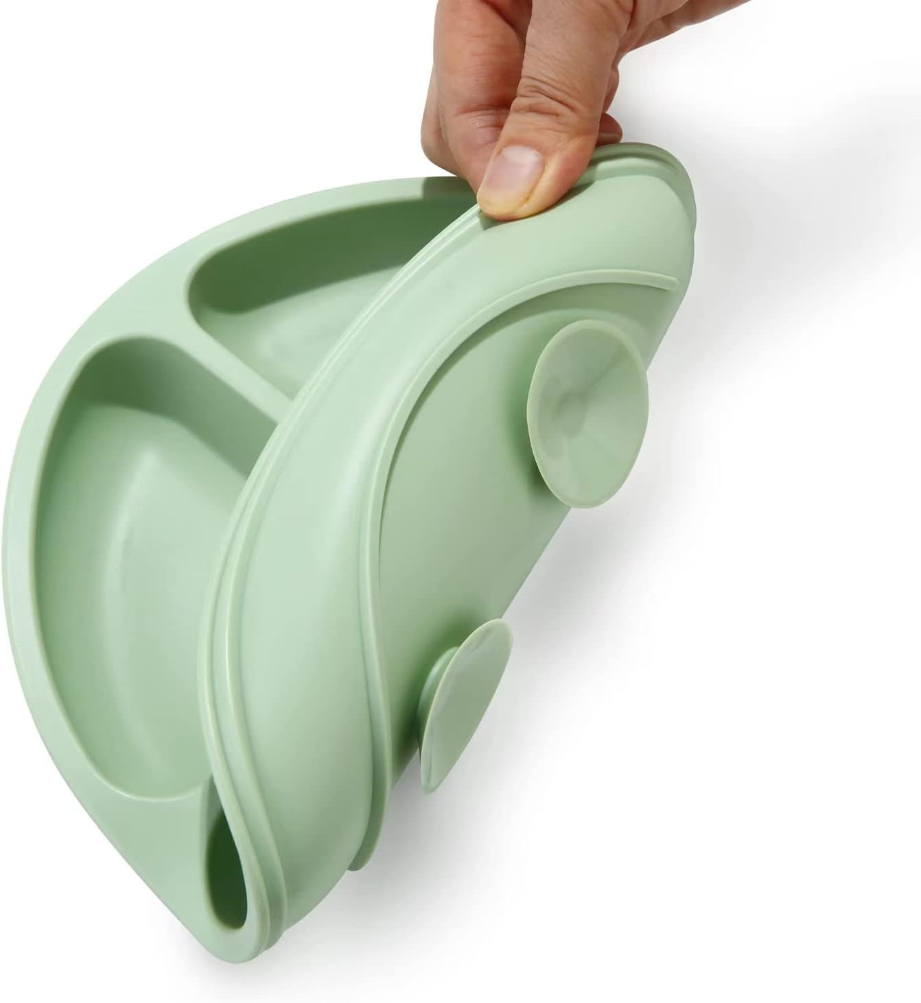 PandaEar Divided Silicone Toddler Plates - 3 Pack