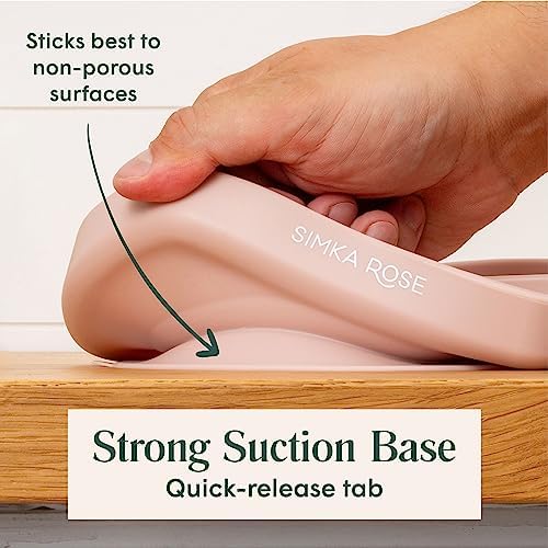 Simka Rose BPA Free Silicone Baby Plates for Self Feeding
