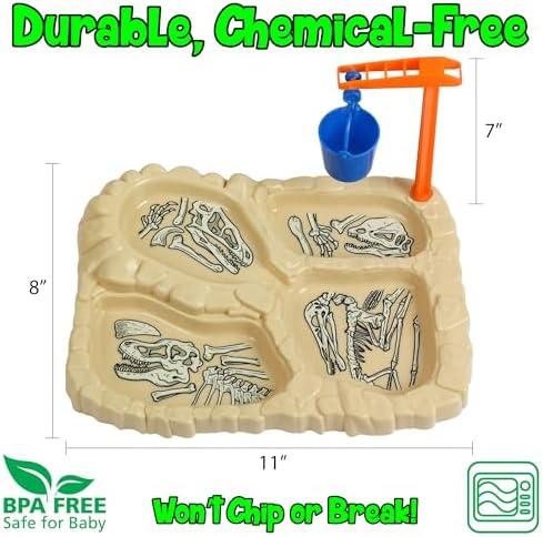 KidsFunwares T-Rex Excavation Plate for Kids