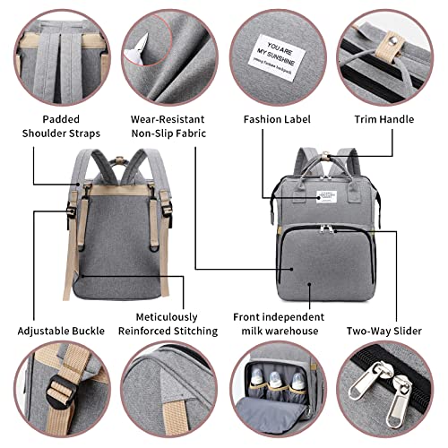 UIDMEN 3 in 1 Diaper Bag Backpack with Changing Station