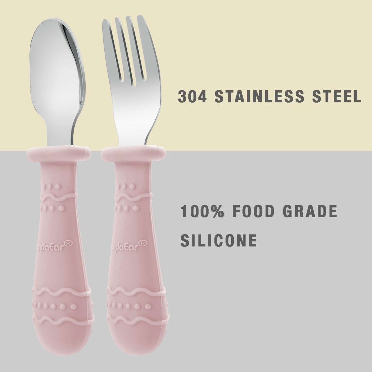 PandaEar Toddler Plates and Utensils Set 6 Pack