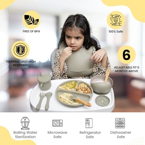 Dive and Drive 12-Piece Silicone Feeding Set for Baby Led Weaning
