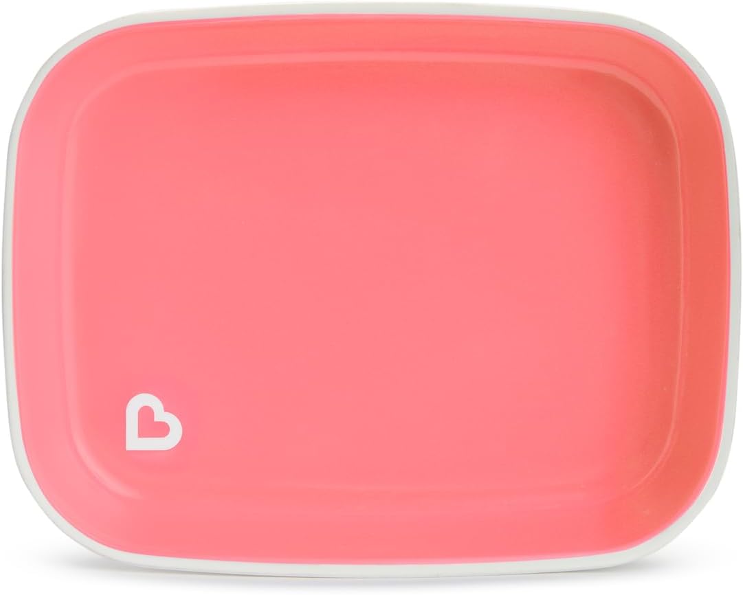 Munchkin Splash 4 Piece Toddler Plates Pink Purple 1