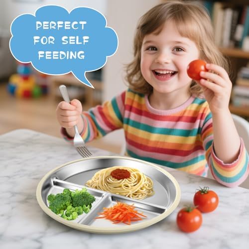 Palksky Baby Plates with Suction Set of 2 1