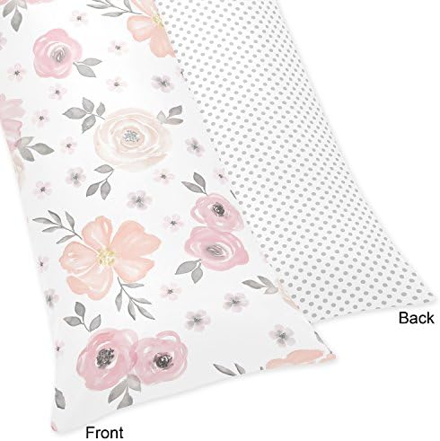 Sweet Jojo Designs Boho Floral Body Pillow Cover 54x20in