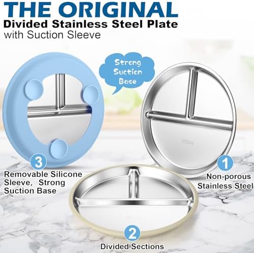 Palksky Baby Plates with Suction Set of 2 1