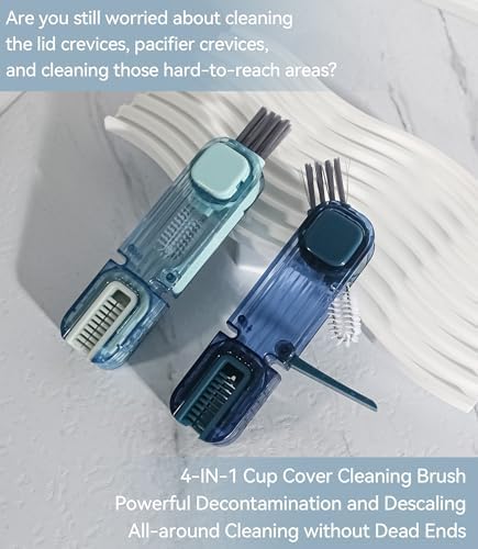 4 in 1 Bottle Gap Cleaning Brush - 2 PCS Multifunctional Cleaning Tool