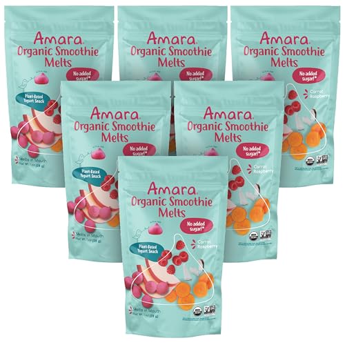 Amara Carrot Raspberry Smoothie Melts - 6 Resealable Bags
