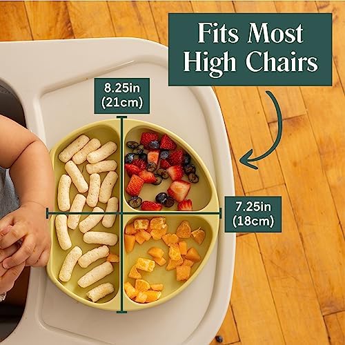 Simka Rose BPA Free Silicone Baby Plates for Self Feeding