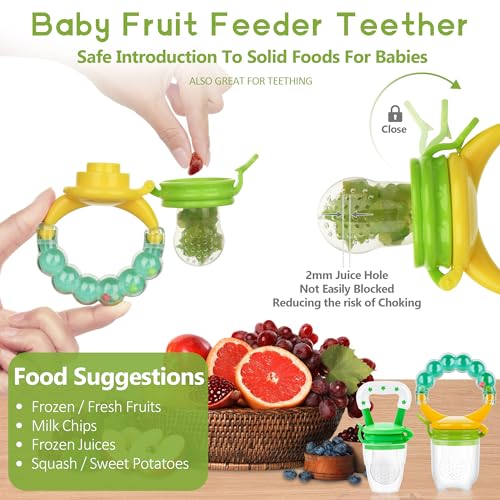 WAJIAYON Baby Fruit Feeder Pacifier 12 Pack