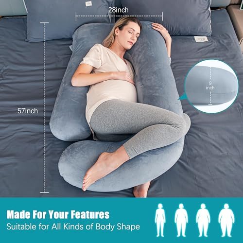 Cute Castle Pregnancy Pillow - 57 Inch U-Shape Comfort Pillow