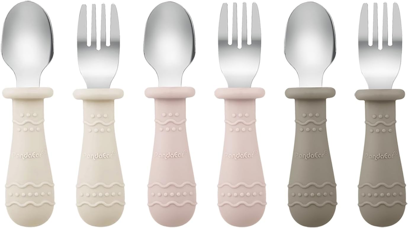 PandaEar Toddler Plates and Utensils Set 9PCS