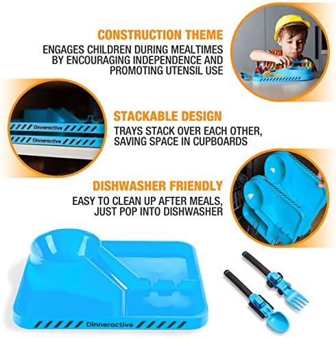 Dinneractive Construction Theme Kid Plate Set