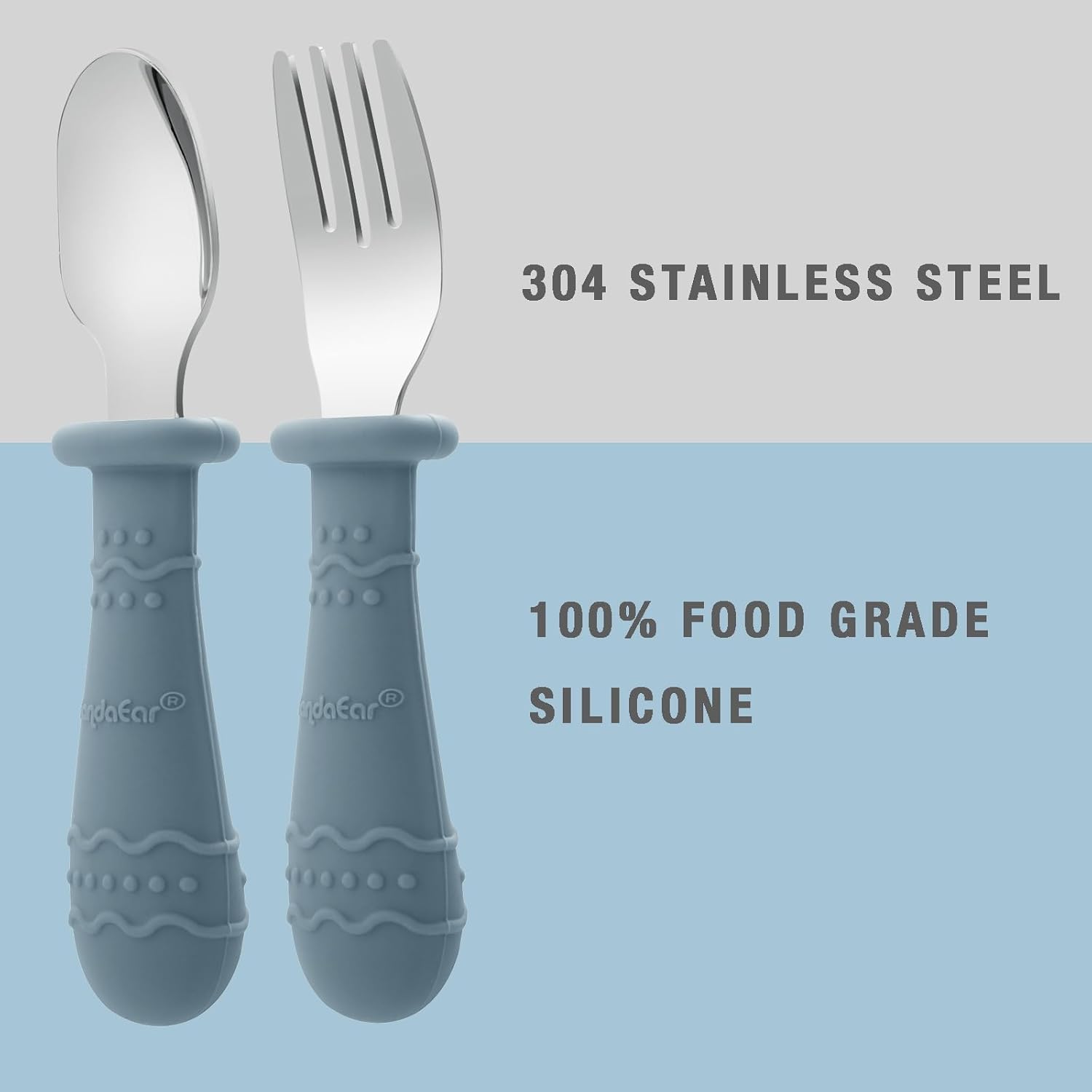 PandaEar Silicone Baby Feeding Set Toddler Utensils