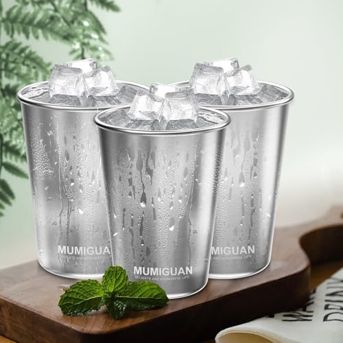 MUMIGUAN 8oz Stainless Steel Kids Cups 4 Pack 1